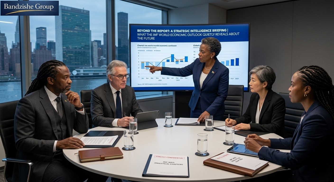 Interpreting the Strategic Signals in the IMF WEO Report Header Image by Bandile Ndzishe of Bandzishe Group